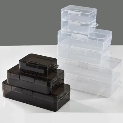 Square Plastic Transparent Tool Storage Box Jewelry Beads Container Power Tools Box Small Items Sundries Organizer Case