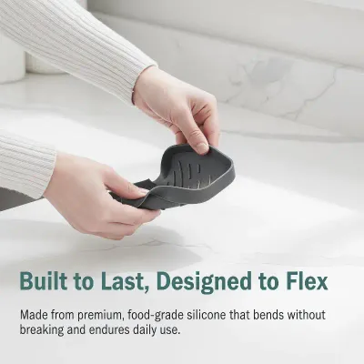 Non-slip Silicone Organizer Tray For Kitchen And Bathroom Anti-drop Storage Solution