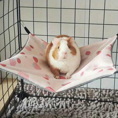 Double-Sided Hammock Guinea Pig Breathable Summer Hammock with Sling Pets Hammock Pet Products Small Pets Accessory Equipment