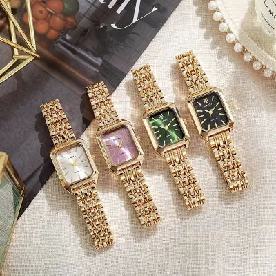 2026 New Luxury Women Watches Fashion Rectangle Ladies Steel Band Quartz Watch Reloj Mujer Relogio Feminino Girls Clock Gift