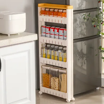 Super-Slim 9-10cm Narrow Gap Storage Cabinet - Space Saver Slim Organizer for Kitchen Bathroom Bedroom