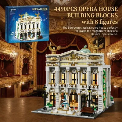 The Royal Opera House 8 Figures LED Modular Buildings Blocks City View Architecture Brick Model Kit Toy Adults Kid Gift 4490PCS