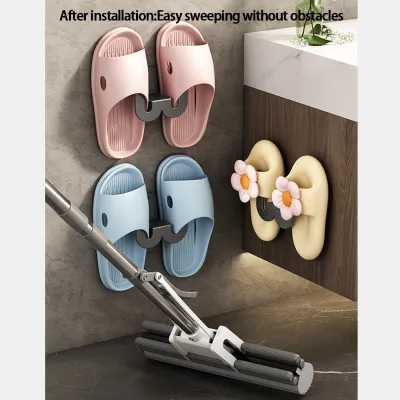 3/6PCS Wall Mounted Shoe Rack Slipper Storage Organizer Without Drilling Hook Door Hanger for Home Organization