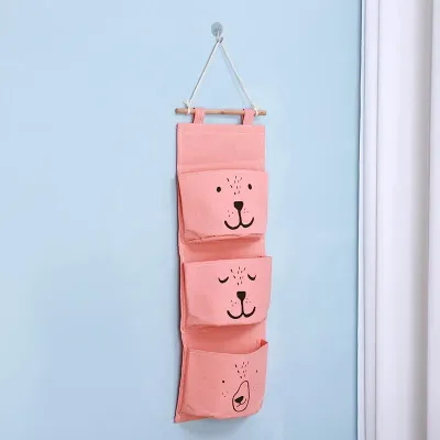 Hanging Storage Bag, Three-Pocket Waterproof Hanging Organizer, Suitable for Dormitory and Bathroom, Wall-Mounted Closet Storage