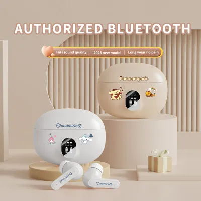 ED56 TWS Wireless Earphones with Digital Display Noise Reduction In-Ear Kitty Cat Sports Running Music Headphones Long Endurance