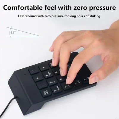 18Keys Corded Numpad Keyboard With Quick Response Numeric Keypad Fast Typing