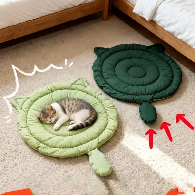 Dog Cooling Leaf Mat Summer Pad Mat For Dogs Cat Blanket Sofa Breathable Pet Dog Bed Washable For Small Medium Large Dogs Car