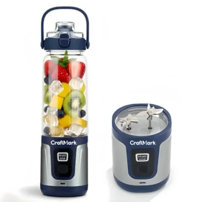 Portable Blender 21oz Mini Cordless USB-C Rechargeable Blender with Twin Blades for Smoothies Protein Shakes Ice Crushing Froze