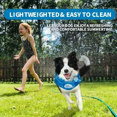 S/XLDog Cooling Bandana Reusable Instant Cooling Pet Scarf With High-Density Sponge Adjustable Dog Cooling Collar for Dog Summer