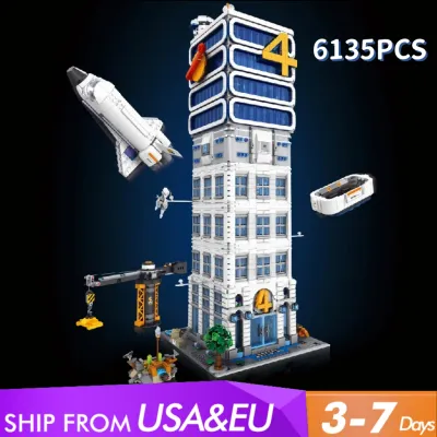 6135PCS Four Heroes Tower House Buildings Set, City Store Architecture Modular Buildings Blocks Assembly Model Kit  Adults Gift