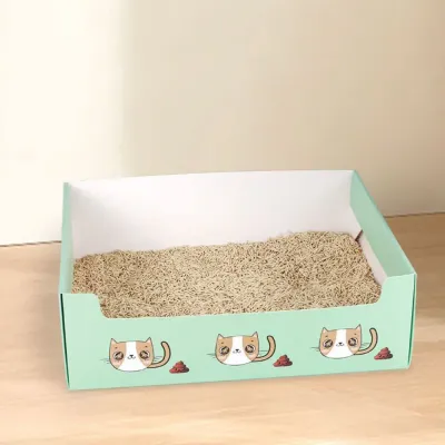 Portable Foldable Disposable Cat Litter Box Anti-splash Waterproof Cat Sand Box Large Space Paper Cat Toilet Cat Bedpan Travel