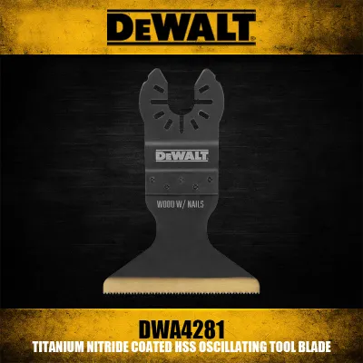 DEWALT DWA4281 Titanium Nitride Coated HSS Oscillating Tool Blade Tool Accessories Precision Cuts And Longer Lifespan