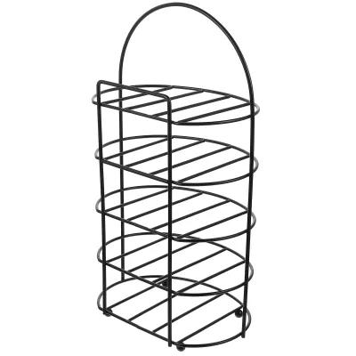 Multi-Tier Iron-Art Dish Plate Rack for Kitchen Counter Spice Bottle Storage Serving Platters Entertaining Seasoning Organizer