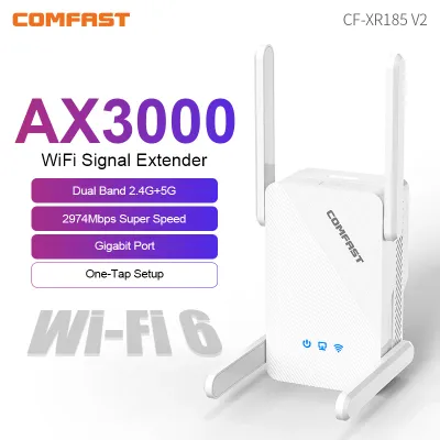 Comfast AX1800 WiFi 6 Repeater Wireless Extender 1800Mbp 2.4G&5GHz Wi-Fi Signal Amplifier 4*2dBi Antenna Home Wi Fi AP/ Router