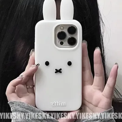 Kawaii Miffy Iphone 11/12/13/14/15/16ProMax Phone Case Silicone Cute Anti-drop Simple All-wrap Soft Case Christmas Toy Gift