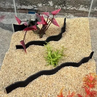 3pcs Underground Cave Natural Aquarium Sand Stone Partitions Aquarium Scenery PVC Fish Tank Decoration Aquatic Pet Supplies