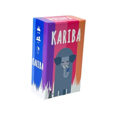 Board Game KARIBA: Portable Small Box Travel Game, Simple Rules, Hilarious Fun, Family Party Night Card Game