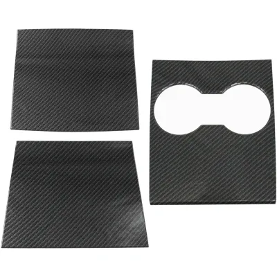 ABS Carbon Fiber Center Console Trim Cover 3PCS For Tesla Model 3/Y 2017-2020 Lightweight Interior Stylish Upgrade Accessory