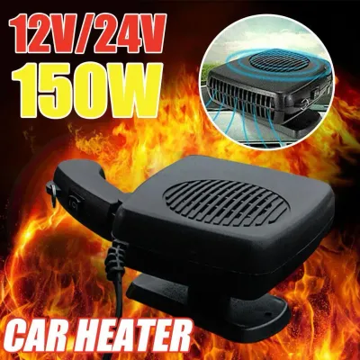 12V/24V 150W Car Heater Electric Cooling Heating Fan Windshield Defogger Defroster Demister Portable 360 Rotating Car Heater Fan