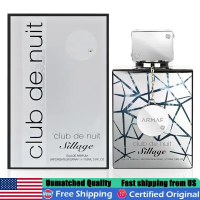 Armaf Club de Nuit Sillage Eau de Parfum Spray 3.6 Ounce Original Arabic Perfumes Premium Unisex Clean Fresh Floral Woody Musk EDP Pheromones Cologne 105ml Portable Luxurious Lasting Bergamot Black Currant Sandalwood Fragrance for All-Day Everyday Wear