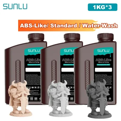 SUNLU 3KG ABS-Like/ Standard / Water-Wash Resin 405nm Rapid UV-Curing Photopolymer Resin 1KG/Bottle
