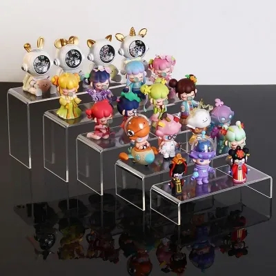 U-shaped Acrylic Storage Rack Transparent Toy Doll Figure Display Rack Cosmetics Dessert Holder Shoes Showcase Display Rack