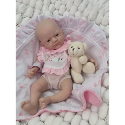 12 Inch Soft Silicone Reborn  Doll Lifelike Miniature Doll for Gift Realistic Silicone Doll Figure Toy