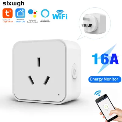 WiFi Tuya AU Standard Smart Plug with Energy Monitoring – Timer & Countdown, Works with Smart Life App, Works with Alexa & Googl