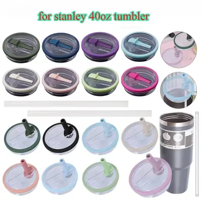 For Stanley 40 Oz Thermal Water Bottle Cover Coffee Cups Flip Straw Cap Replacement Spill Proof Mugs Tumbler Lid Accessories