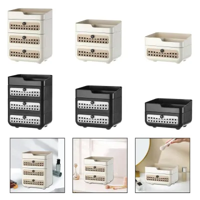Makeup Organizer for Vanity with Drawers Birthday Gifts Versatile Storage Holder Open Top Cosmetics Display Case for Women