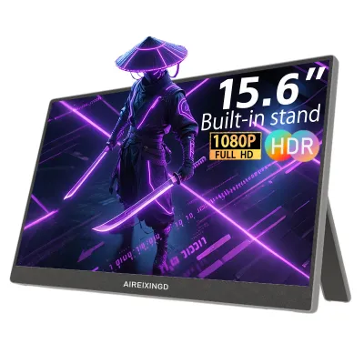 15.6 inch Portable Monitor FHD 1080P with HDMI USB-C Second Monitor Extended Display for PC Laptop Mac Switch Xbox PS4/5