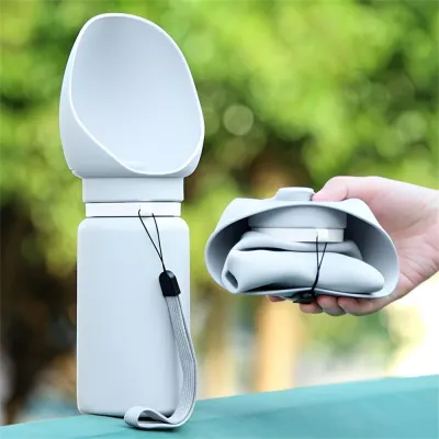 550ml Outdoor Portable Pet Dog Water Bottle Extrusion Large Dog Travel Water Cup Drinking Water Feeder Bowl for Dog Cat