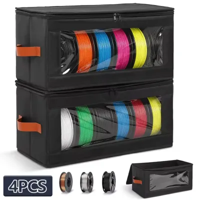3D Printer Filament Storage Bag 4 Spool 1KG Filament Rack Dustproof Organizer Filament Container Holder for Home Studio Workshop