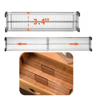 Adjustable Kitchen Drawer Dividers, Expandable Organizer for Dresser or Clothing Drawers, Deep Drawer Separators