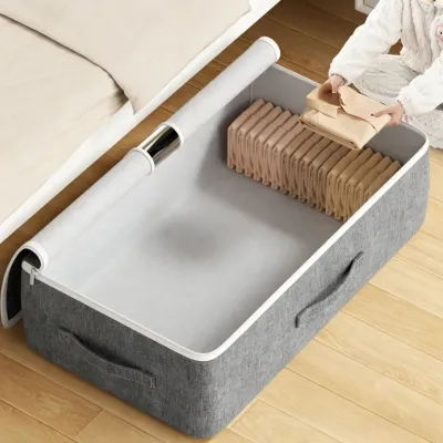 Underbed Storage Bag, Extra Large Waterproof Organizer for Clothes, Blankets, Seasonal Items - Foldable Wardrobe Box with Zipper