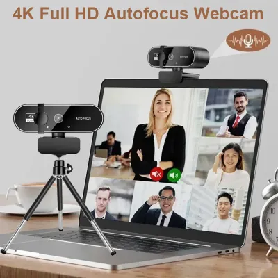 4K 2K 1080P Webcam with Microphone Autofocus 8MP Full HD Camera for Windows PC Laptop IOS Macbook External Web Cam Video Calling