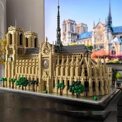 In Stock City Architecture Series Notre Dame Cathedral Model kit 21061 For Adult Gift Collection Building Blocks Birthday Gift