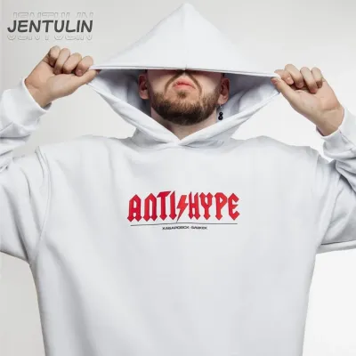 Harajuku Men Hooded Pullover Oversized Y2k Streetwear Hip Hop Korean Hoodie Vintage Letter Graphic Sweatshirt Aesthetic Clothing