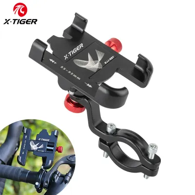 X-TIGER Bicycle Phone Holder Alloy Bike Phone Mount  Anti-slip Bracket Bike Motorcycle Handlebar Clip Stand For All Cell Phone