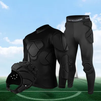 Professional Goalkeeper Uniforms Soccer Training Equipment Soccer EVA Thick Sponge Protective Goalkeeper Kids Size Uniform