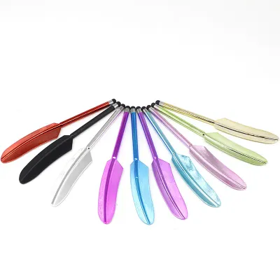 Capacitance Pen Universal Tablet Touch Screen Pen Styluses Capacitive Pen Mobile Phone Fashion Feather Shape Plastic Painting