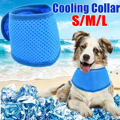 Pet Cooling Collar Summer Ice Scarf for Dog Cat Cold Gel Neck Wrap for Heatstroke Prevention Reusable Cool Neck Band for Hot