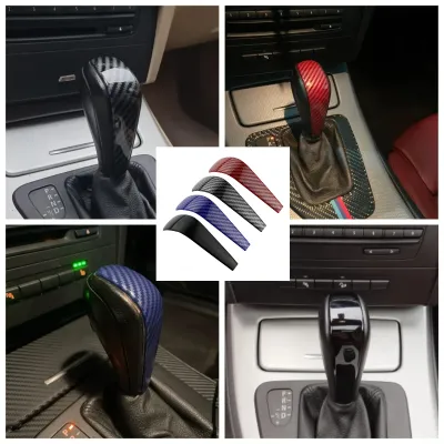 ABS Carbon Fiber Car Gear Shift Knob Sticker Trim for BMW 3Series E90 E92 E93 E84 2006-2012 Decoration Cover Accessories
