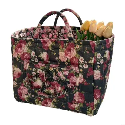 Vintage Floral Design Fabric Laundry Basket Foldable Storage Bin Clothes Organizers for Home Clothes Organization