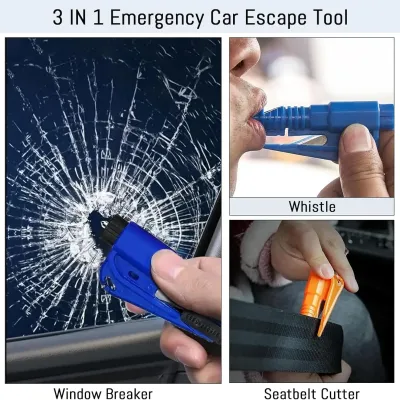 Safety Hammer Car Escape Tool 3-in-1 Window Breaker Seat belt Cutter Compact Emergency Hammer Escape Tool for Car Accessories