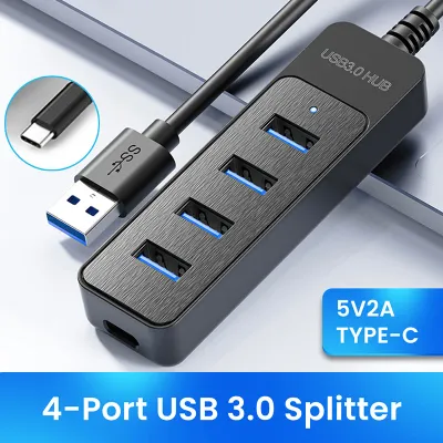 Type C USB A 4 Ports HUB USB Type C to USB 3.0 Power Adapter Multi Port Splitter Hub High Speed Transfer For PC Laptops Computer