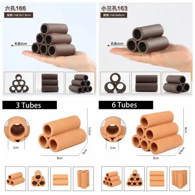 Clay Aquarium Decoration Fish Shrimp Play Hiding Cave Shelter Betta Fish Pleco Hideaway Breeding Container Fish Tank Accessories