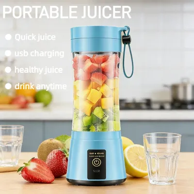 Cordless Portable Personal Size Blender - Mini Blender Make Smoothies and Shakes 380Ml BPA Free Travel Cup for Office/Home/Gym