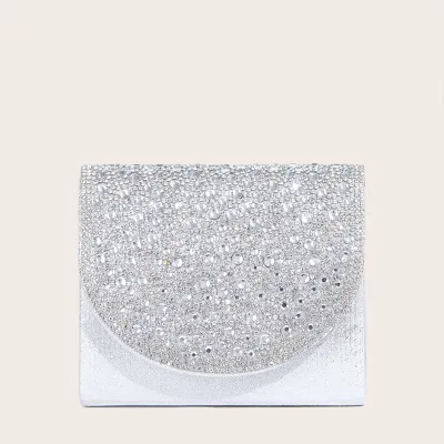 Fashion shiny diamond lady holding bag 2025 new mini bag small cute portable dinner bag chain cross-body bag wedding party bag