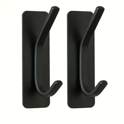 4-Piece No Drill Adhesive Hooks Waterproof Wall Hooks for Bathroom Bedroom Hanging